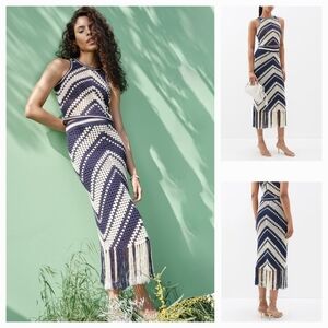 ZIMMERMANN Chintz crochet fringed skirt